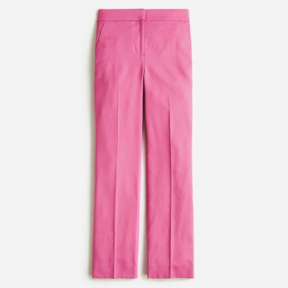 J. Crew Willa Full-length Flare Pant Italian City Wool Blend Garden Dahlia